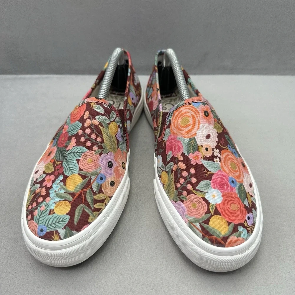 Keds x Rifle Paper Co Double Decker Womens Size 7 (W)‎ Shoes Burgundy Floral